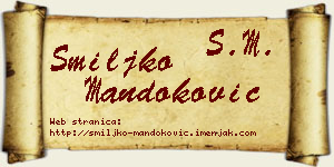 Smiljko Mandoković vizit kartica